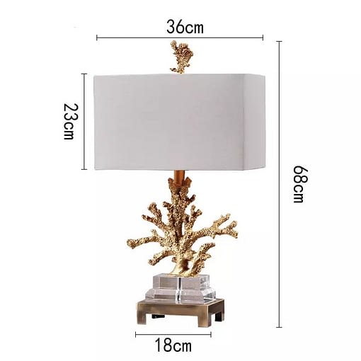 Gold Coral Table Lamp