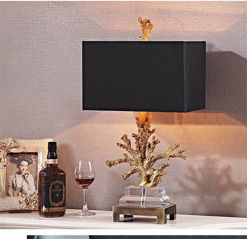 Gold Coral Table Lamp